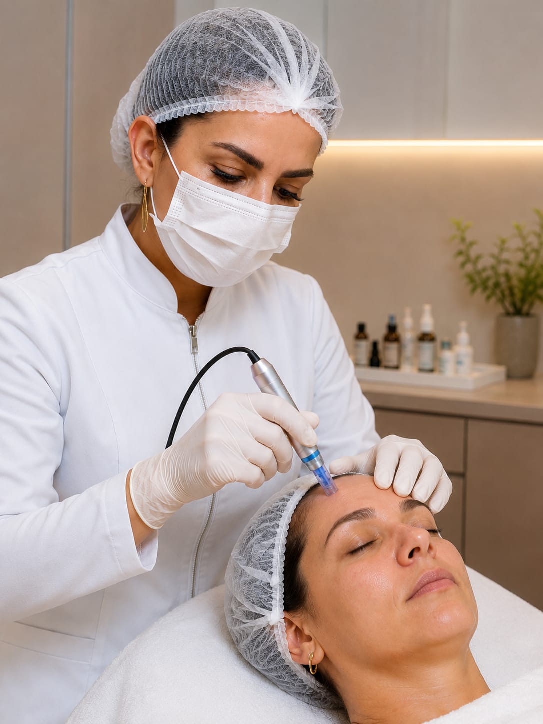 Ana Dalva realizando procedimento de estética regenerativa